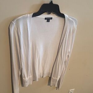 George Women's Cream Open-Front Cardigan